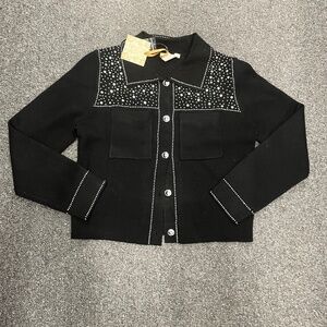 $350 Christian Siriano Wool New York Jacket Silver Hardwares Women’ Size S